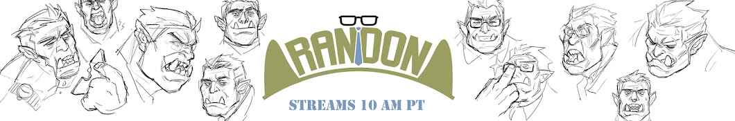Randon the Orc channel banner, Randon sketches.